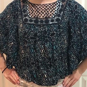 Blue and Green Blouse